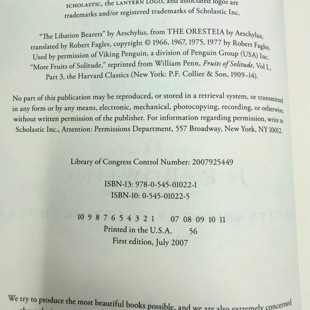 Harry‎ Potter and the Deathly Hallows First Edition Hardcover Error Page 759